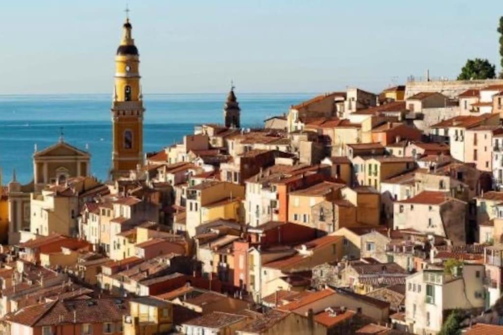 Magnifique T2 Proche Mer Et Ville Refait A Neuf Avec Terrasse 芒通 外观 照片